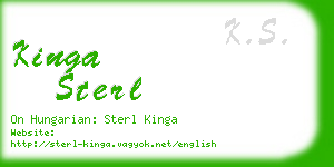 kinga sterl business card